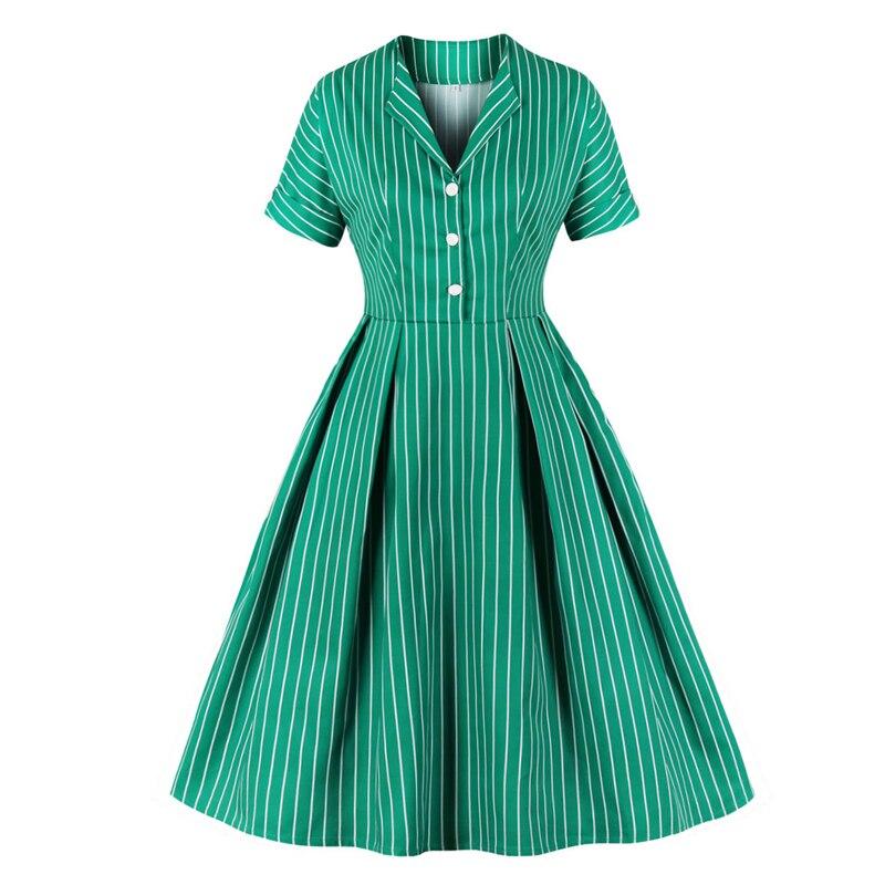 50-Es Évek Vintage Zöld Ruha