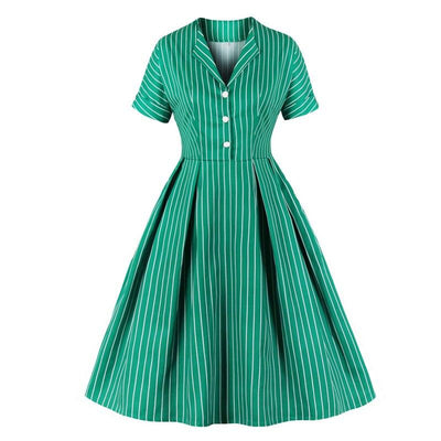 50-Es Évek Vintage Zöld Ruha