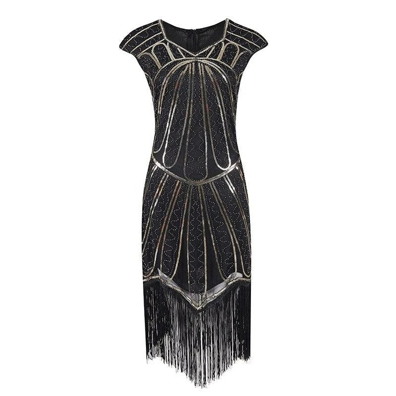 20-As Évek Charleston Dress Gold
