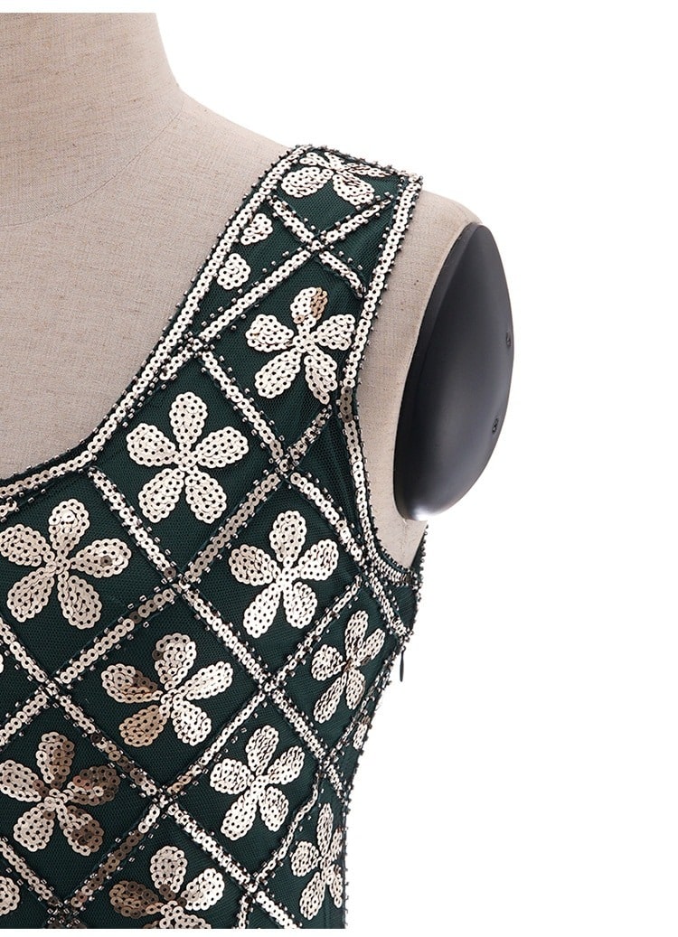 20-As Évek Charleston Ruha - Zöld És Arany