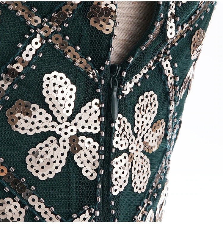 20-As Évek Charleston Ruha - Zöld És Arany