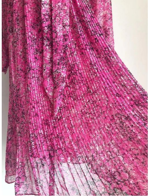 Vintage Rózsaszín Virágos Ünnepi Ruha