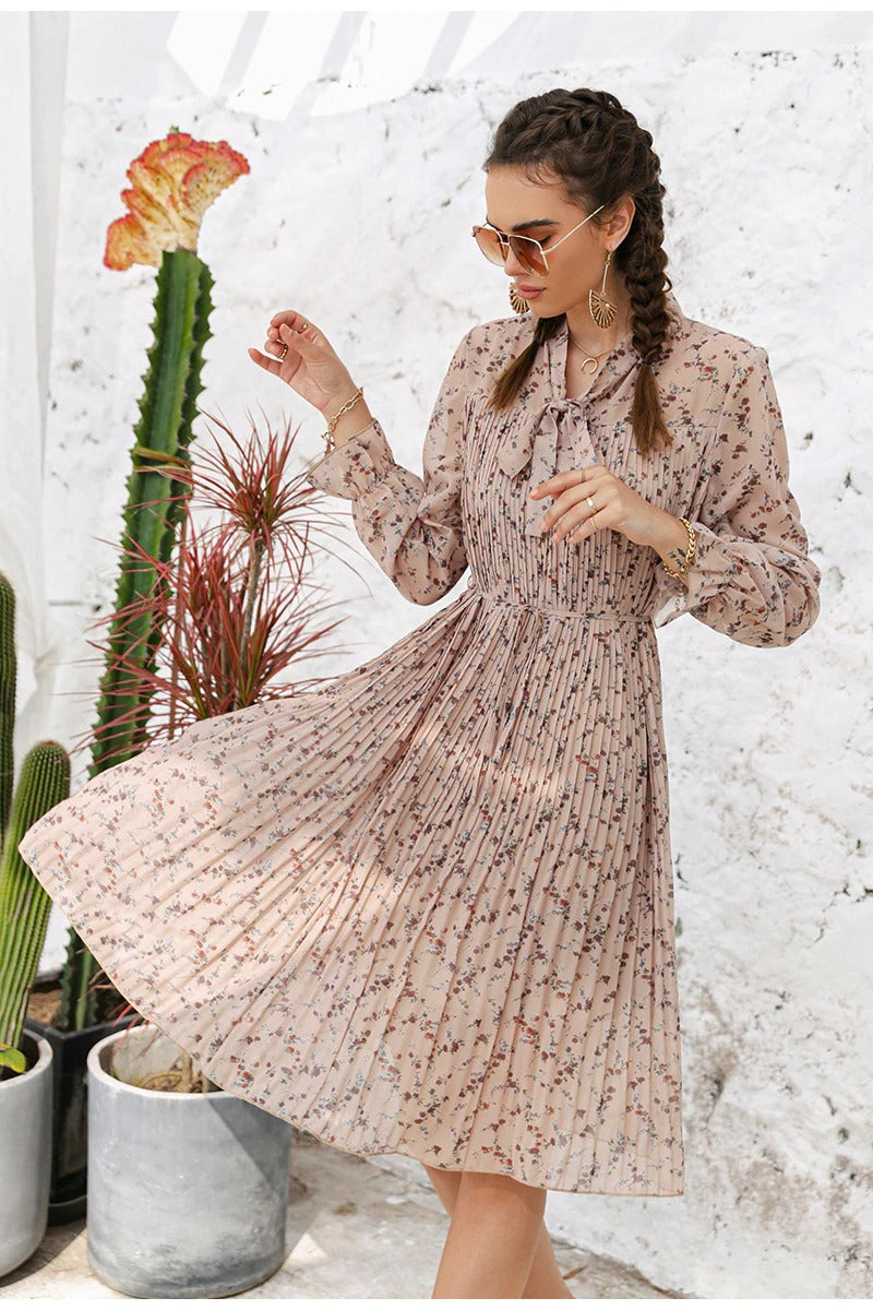 Vintage Virágos Ünnepi Ruha