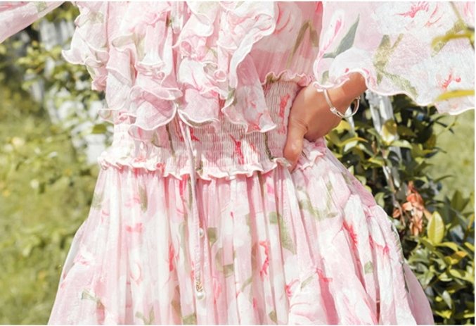 Vintage Rózsaszín Csipke Ruha