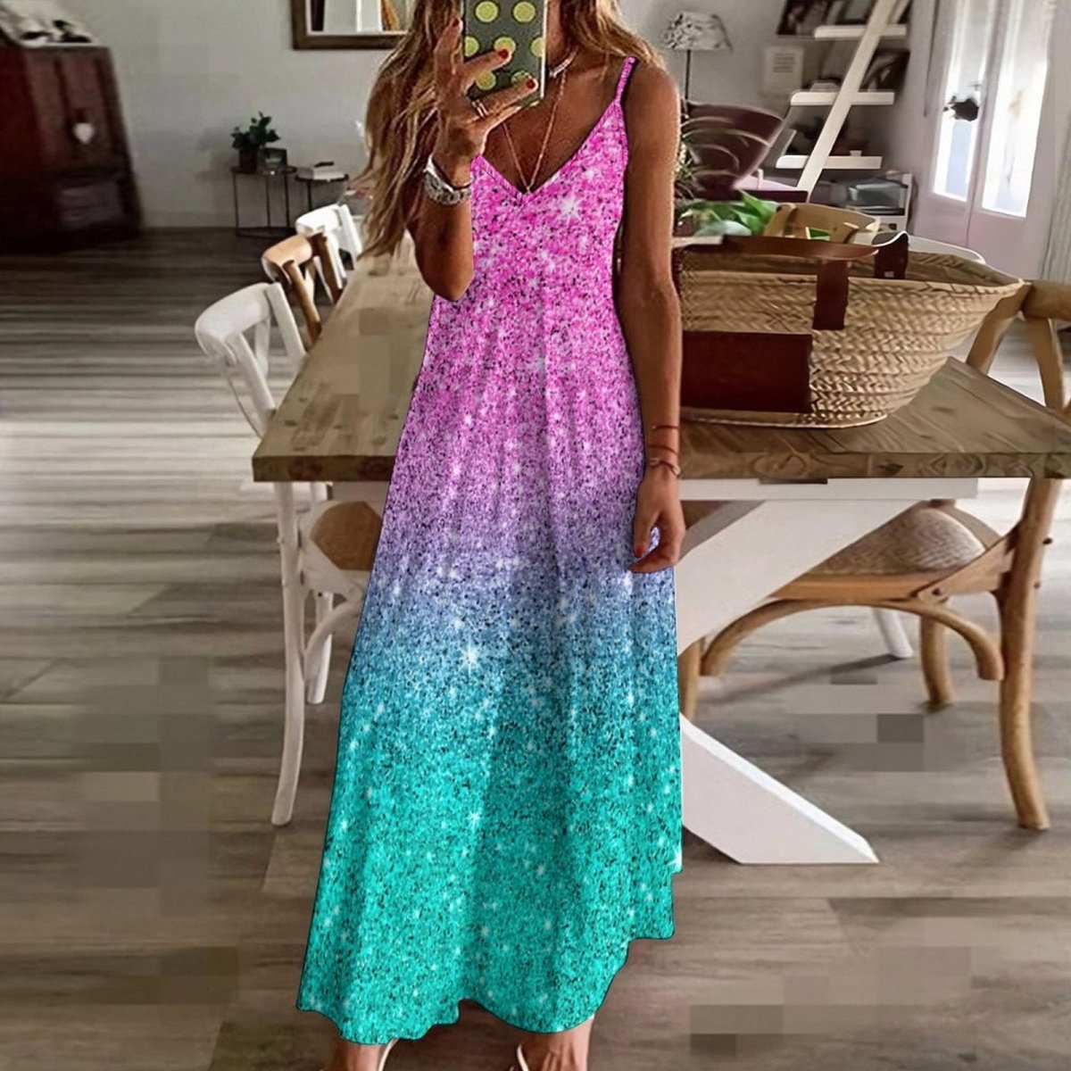 70-Es Évek Flitteres Diszkóruha