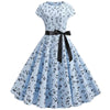 Vintage Music Blue Flared Ruha