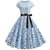 Vintage Music Blue Flared Ruha