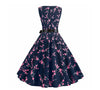 Vintage Navy Flowers Lobogó Ruha