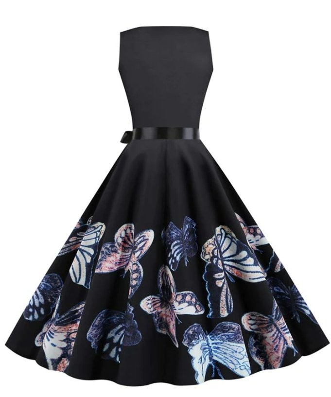 Vintage Lila Lobogó Ruha