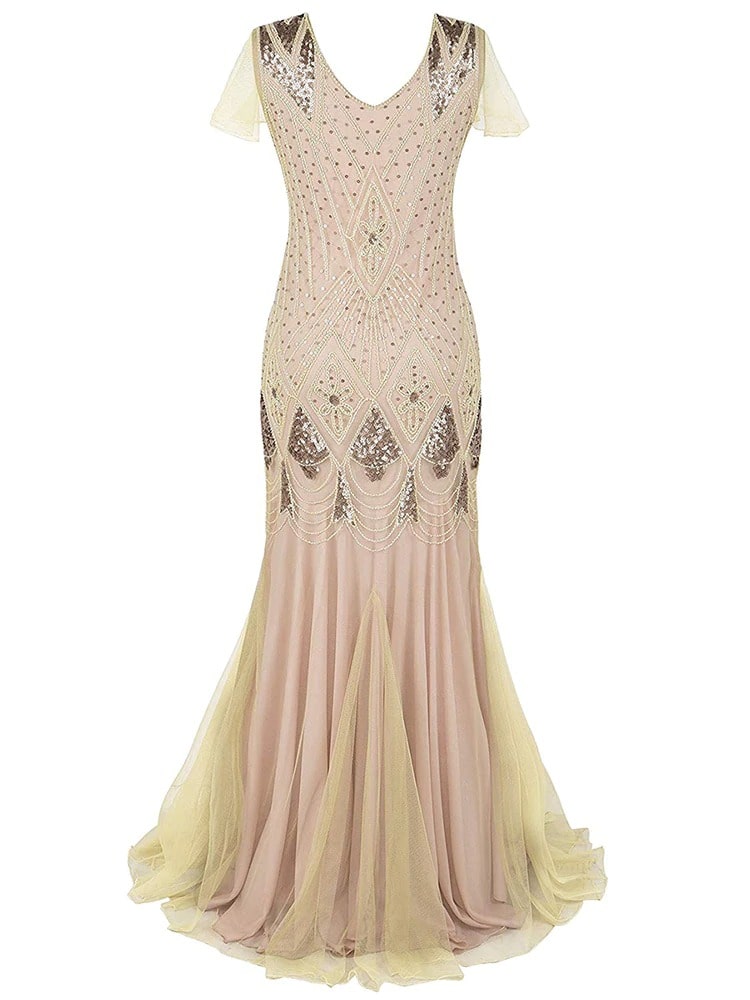 Elefántcsont Haute Couture Hosszú Gatsby Ruha