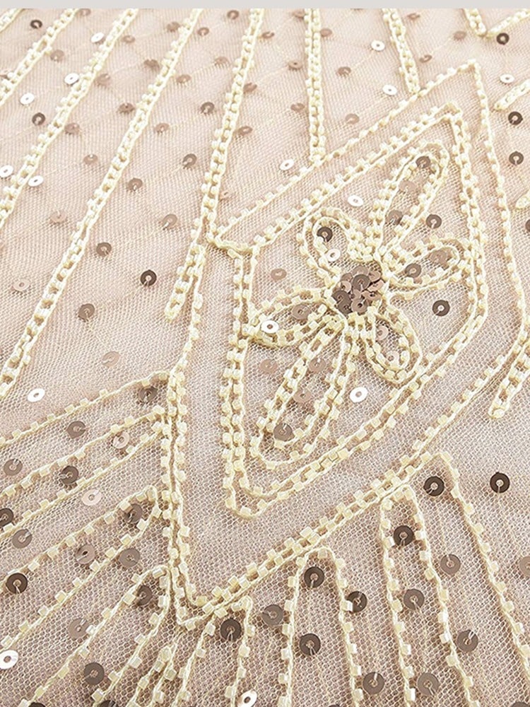 Elefántcsont Haute Couture Hosszú Gatsby Ruha