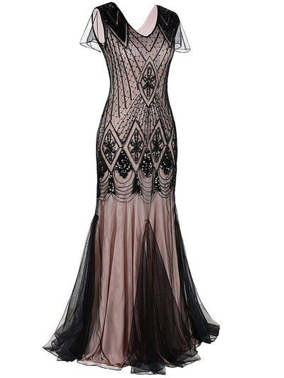 Rózsaszín Haute Couture Hosszú Gatsby Ruha