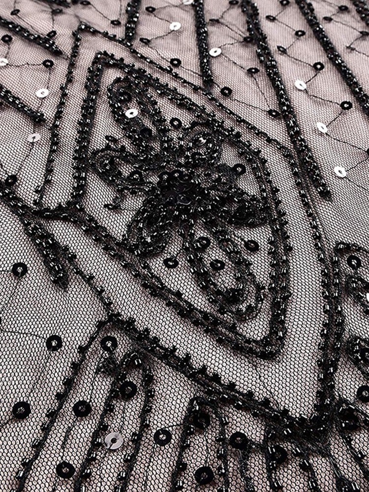 Rózsaszín Haute Couture Hosszú Gatsby Ruha