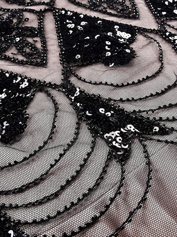 Rózsaszín Haute Couture Hosszú Gatsby Ruha