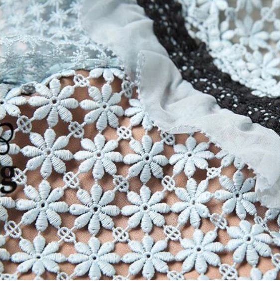 Hosszú Vintage Kék Fodros Ruha