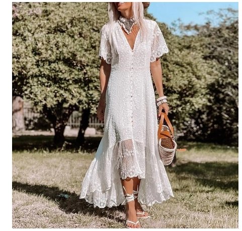 Vintage 70-Es Évek Hosszú Ruha