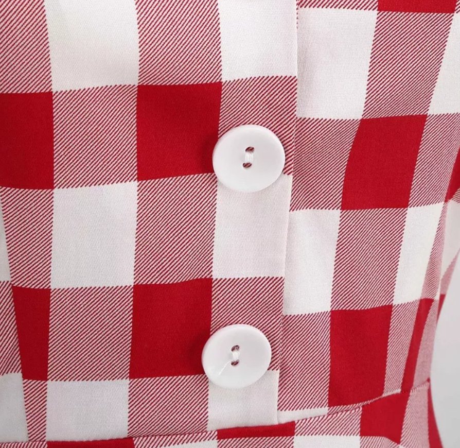 Piros 50-Es Évek Retro Ruha