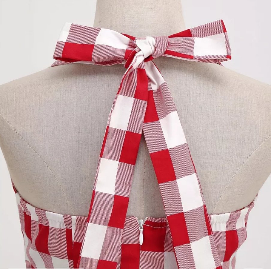 Piros 50-Es Évek Retro Ruha