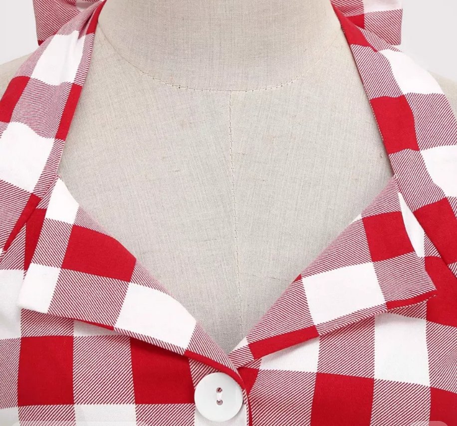 Piros 50-Es Évek Retro Ruha