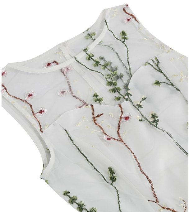 50-Es Évek Stílusú Vintage Virágos Ruha