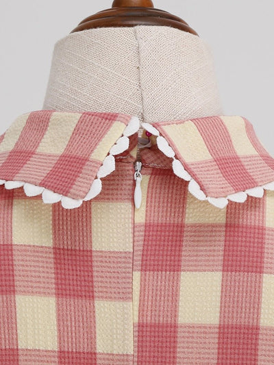 60-As Évek Gingham Ruha
