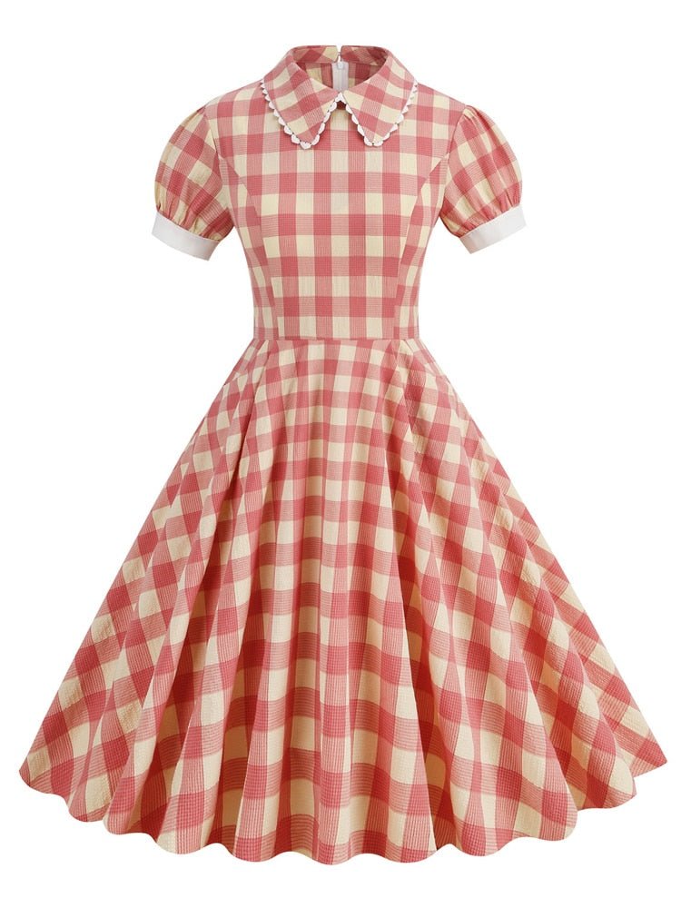 60-As Évek Gingham Ruha