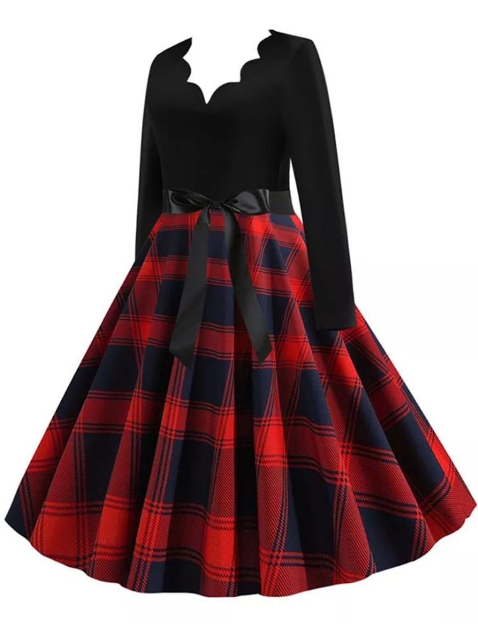 Vintage Őszi Tunika Ruha