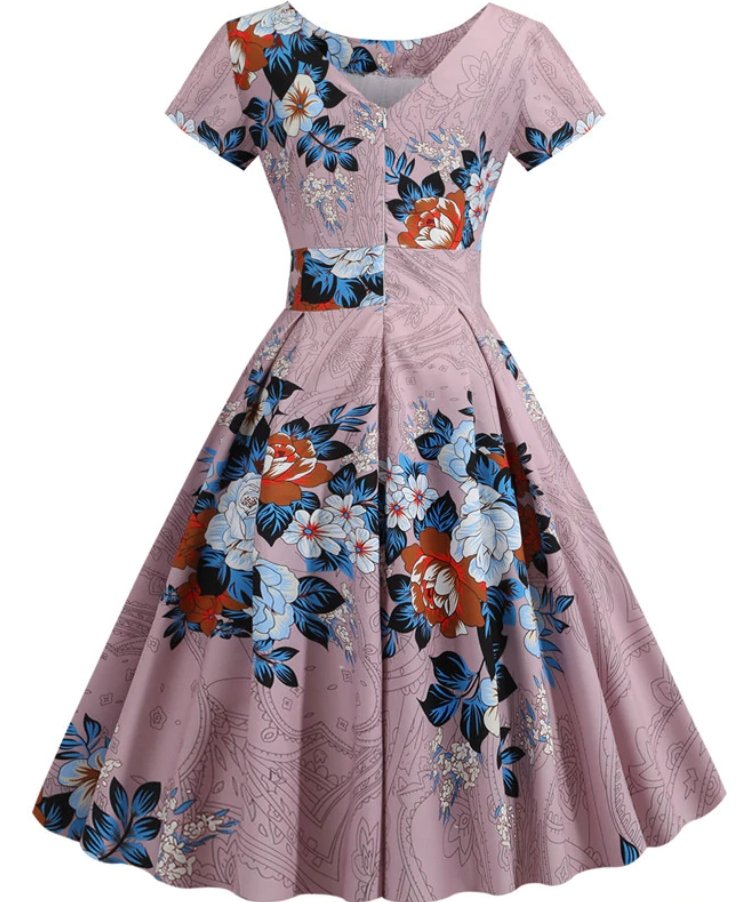 Vintage Elegáns Tunika Ruha