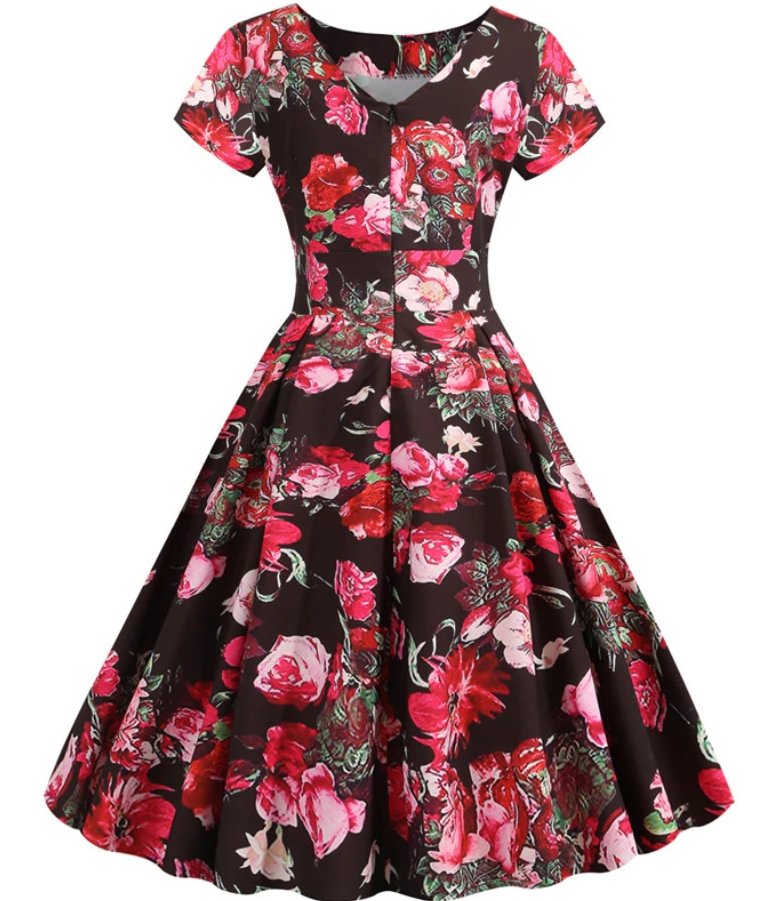 Vintage Nyári Tunika Ruha