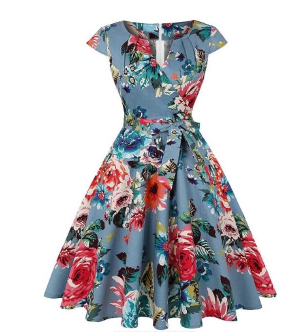 Vintage Virágos Tunika Ruha