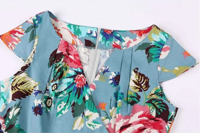 Vintage Virágos Tunika Ruha