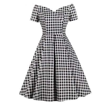 50-Es Évek Gingham Ruha