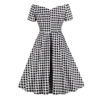 50-Es Évek Gingham Ruha