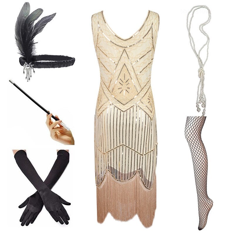 Vintage 1920-As Bézs Ruha