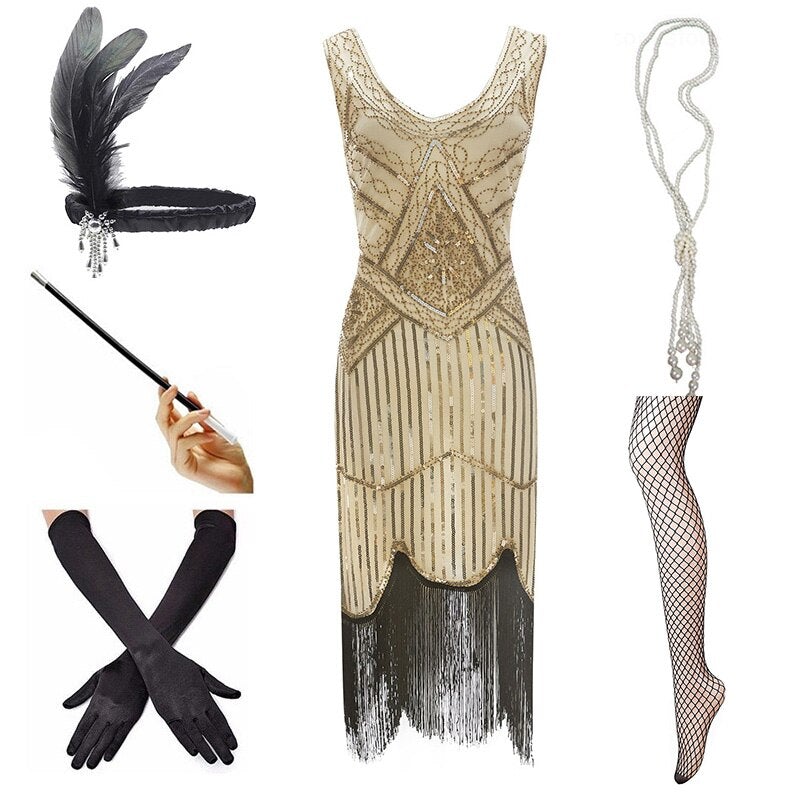 Vintage 1920 Ruha Bézs Fekete