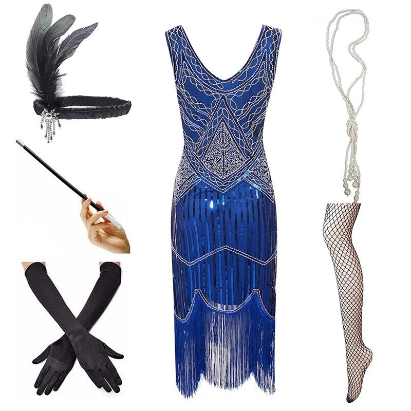 Vintage 1920-As Kék Ruha