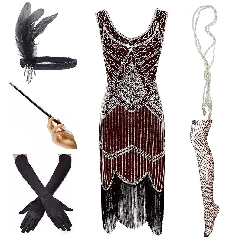 Vintage 1920-As Bordó Ruha