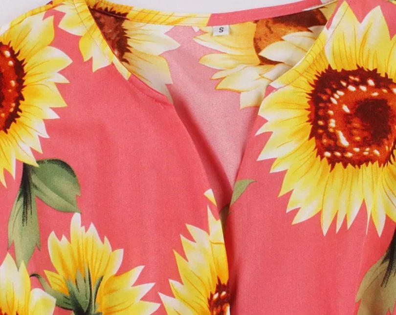 Vintage 1950-Es Rózsaszín Virágos Ruha