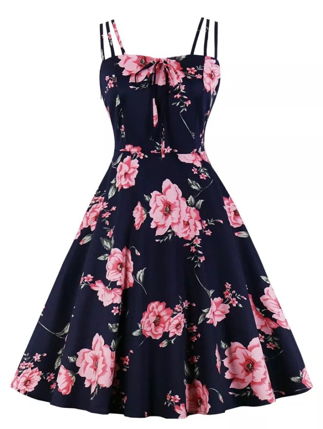 Vintage 1950 Red Roses Ruha