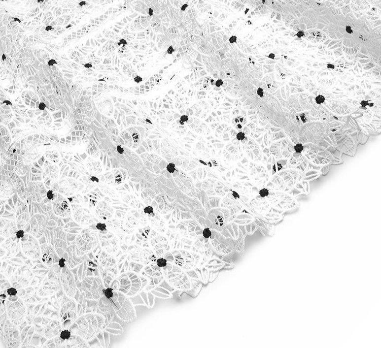 Vintage 40-Es Évek Fehér Pöttyös Ruha