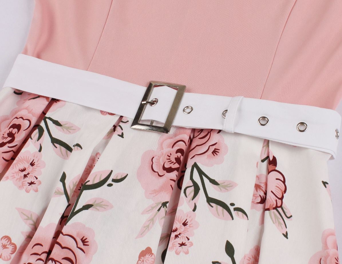 Vintage 50-Es Évek Molett Rózsaszín Ruha