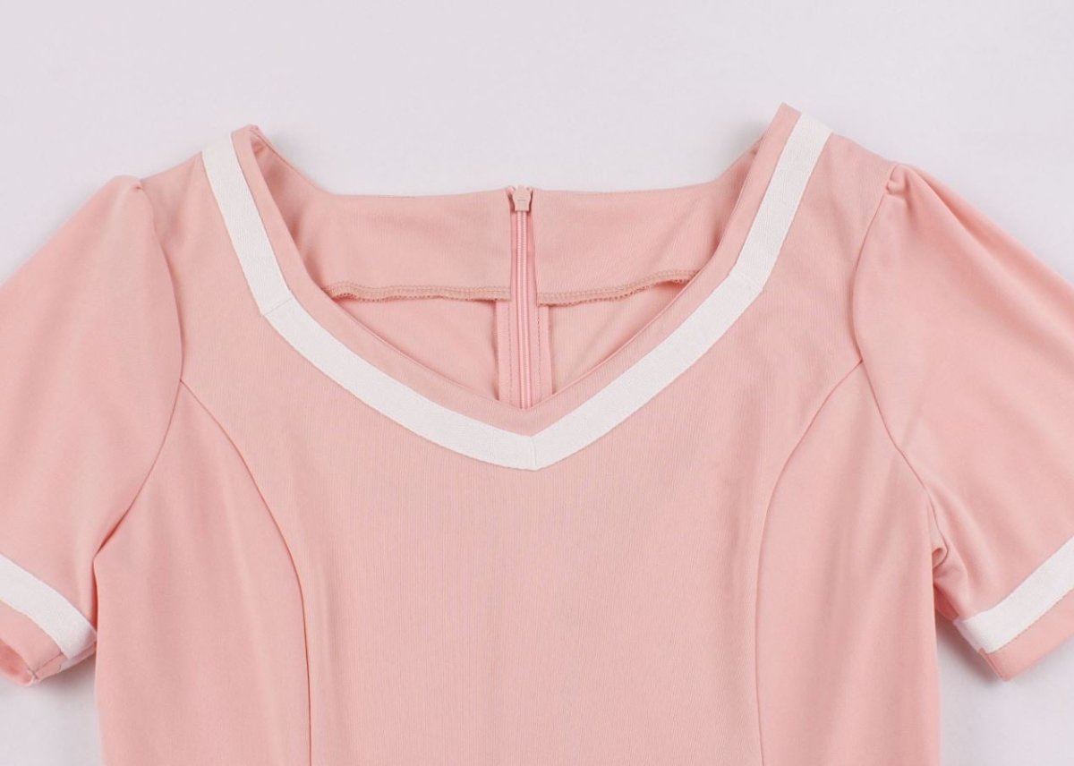 Vintage 50-Es Évek Molett Rózsaszín Ruha