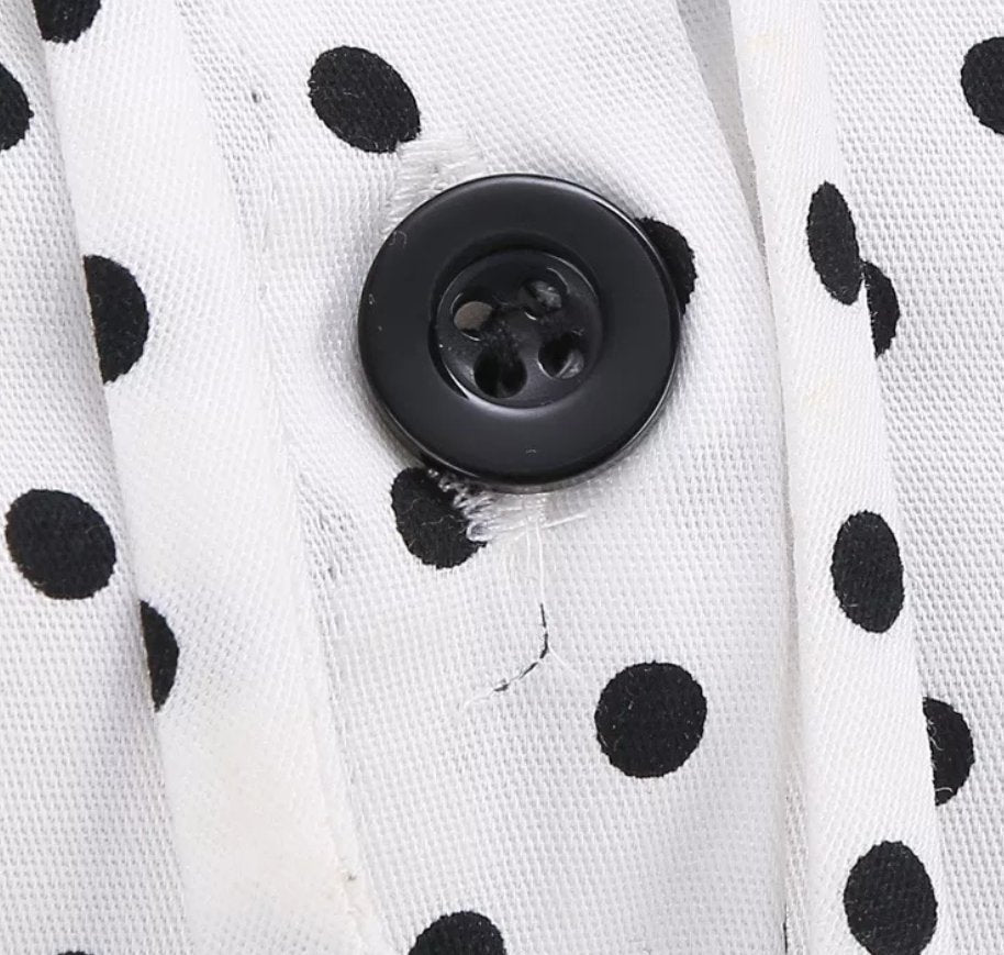 Vintage 60-As Évek Fekete-Fehér Ruha