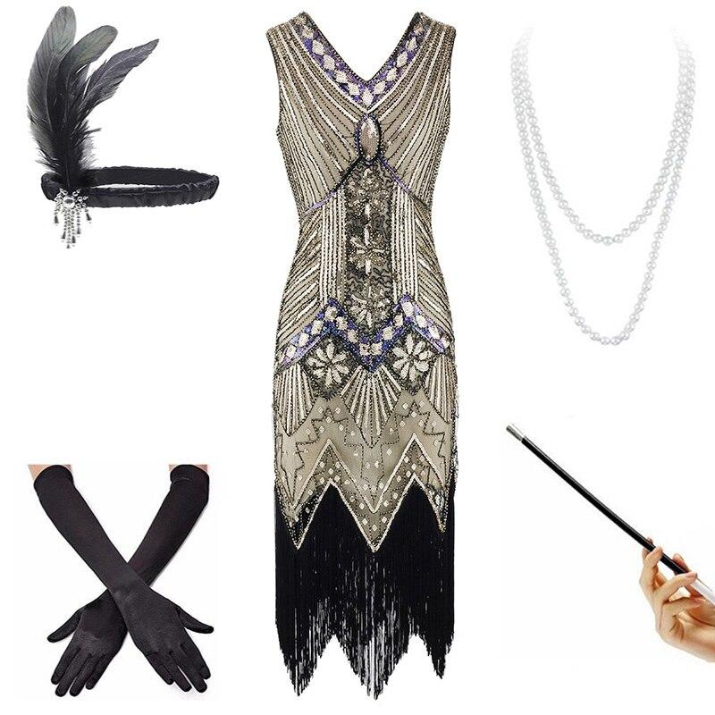 Vintage 20-As Évek Bézs Ruha