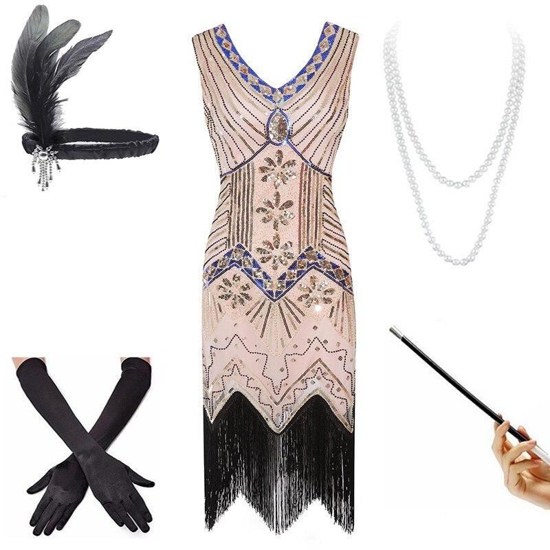 Vintage 20-As Évek Rózsaszín Ruha