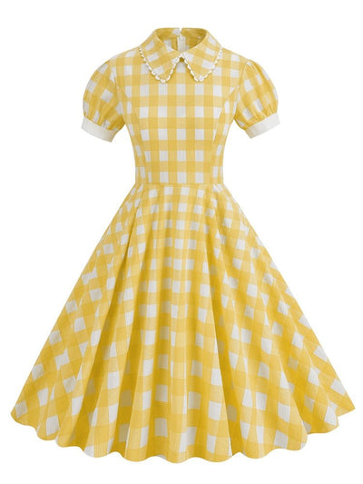 Vintage 40-Es Évek Sárga Ruha