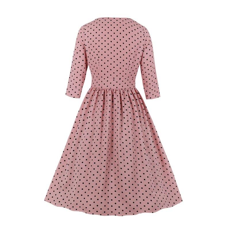 Vintage 50-Es Évek Hosszú Ujjú Ruha