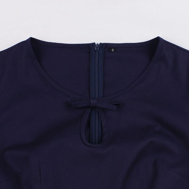 Vintage 50-Es Évek Sötétkék És Sárga Ruha