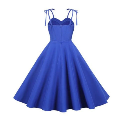 Vintage 60-As Évek Elegáns Kék Ruha