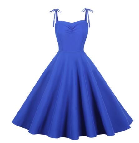 Vintage 60-As Évek Elegáns Kék Ruha